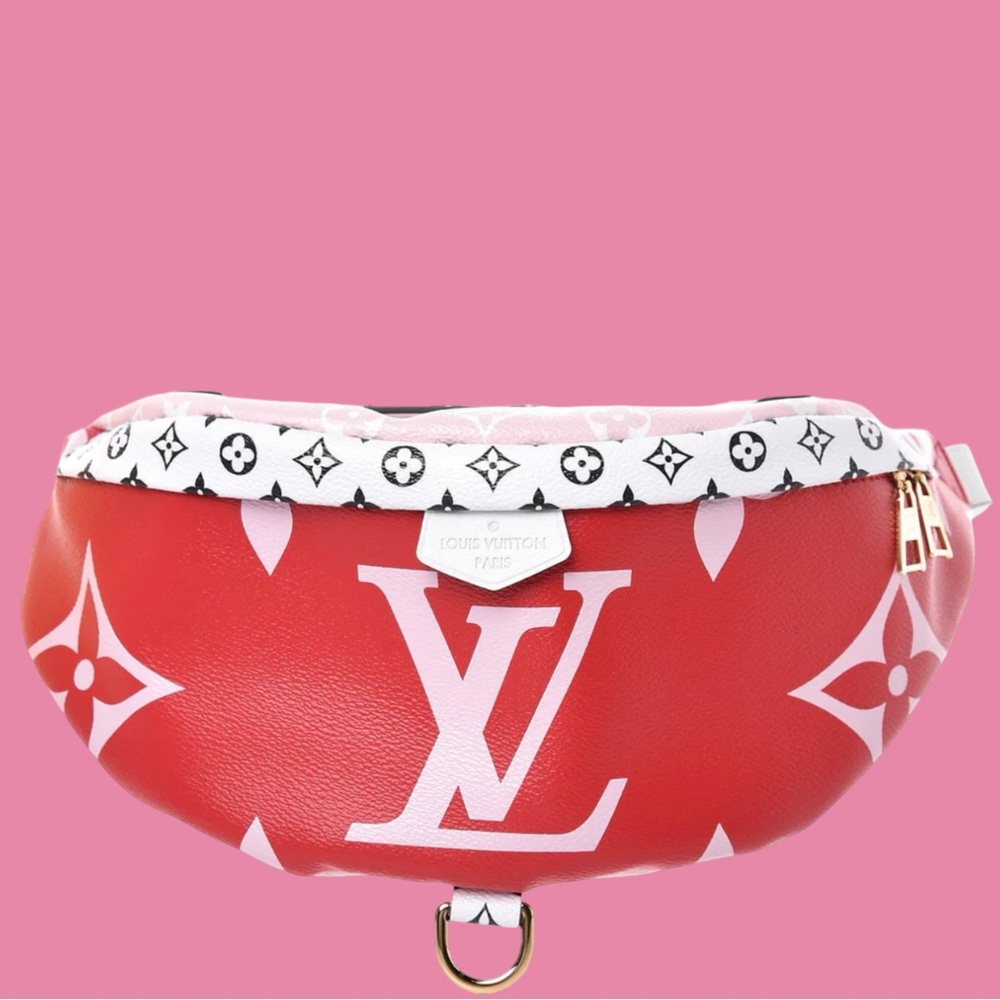 Louis Vuitton Giant Monogram Bumbag Red View 2